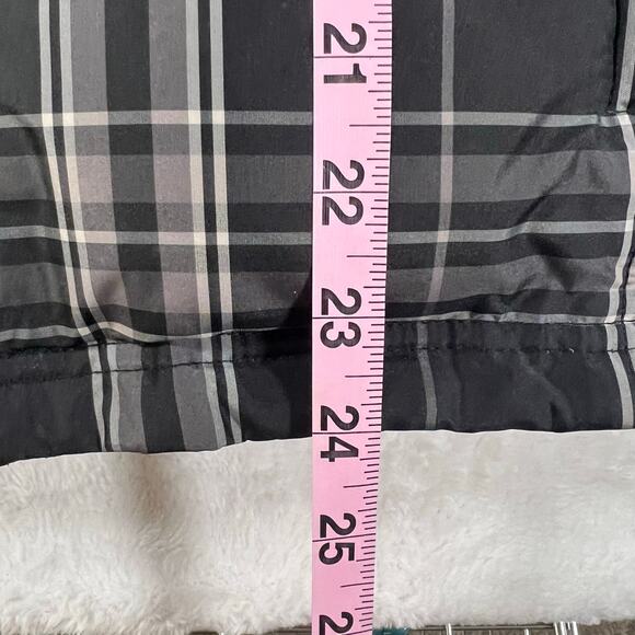 Charter Club Reversible Plaid and Solid Black Down Puffer Full Zip Vest - Picture 8 of 10